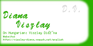 diana viszlay business card